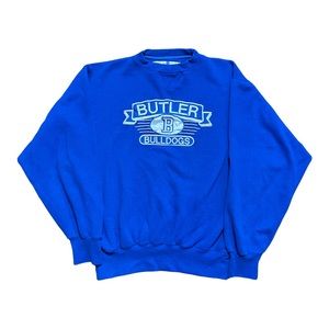 Vintage 80s Butler Bulldogs Embroider Crewneck L